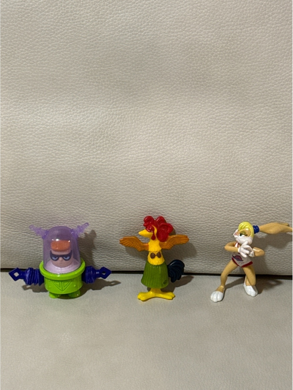 Chicken Joe, Mandark Robo-Suit & Lola Bunny Vintage Cartoon Toy Bundle